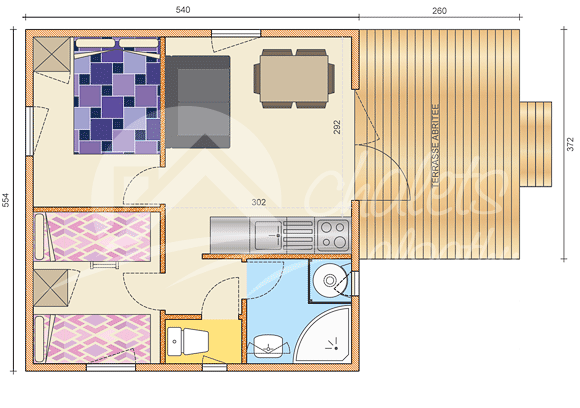 Plan intérieur Monia 2700/4